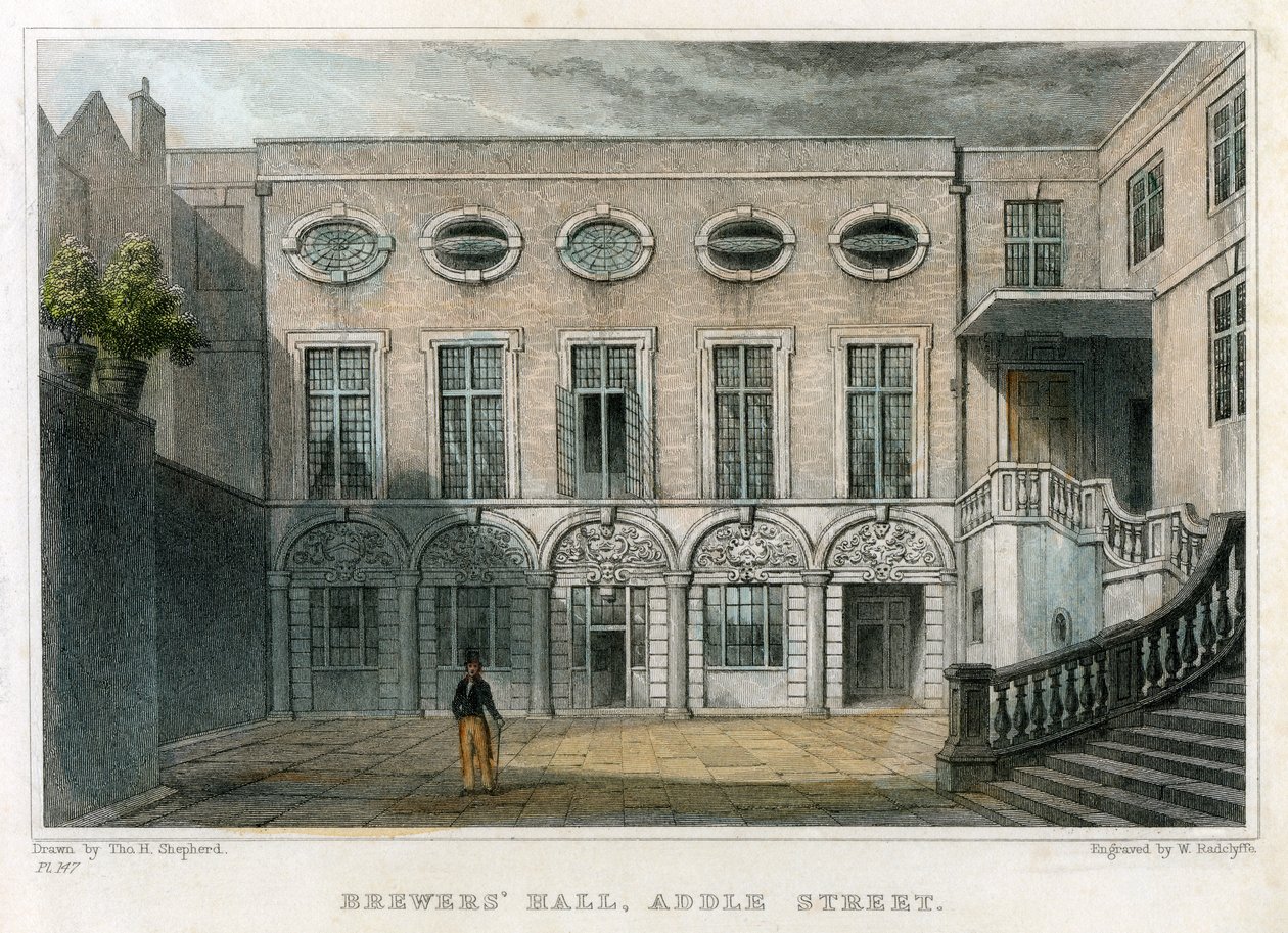 Brewers Hall, Addle Street, City of London, 1831. autorstwa William Radclyffe