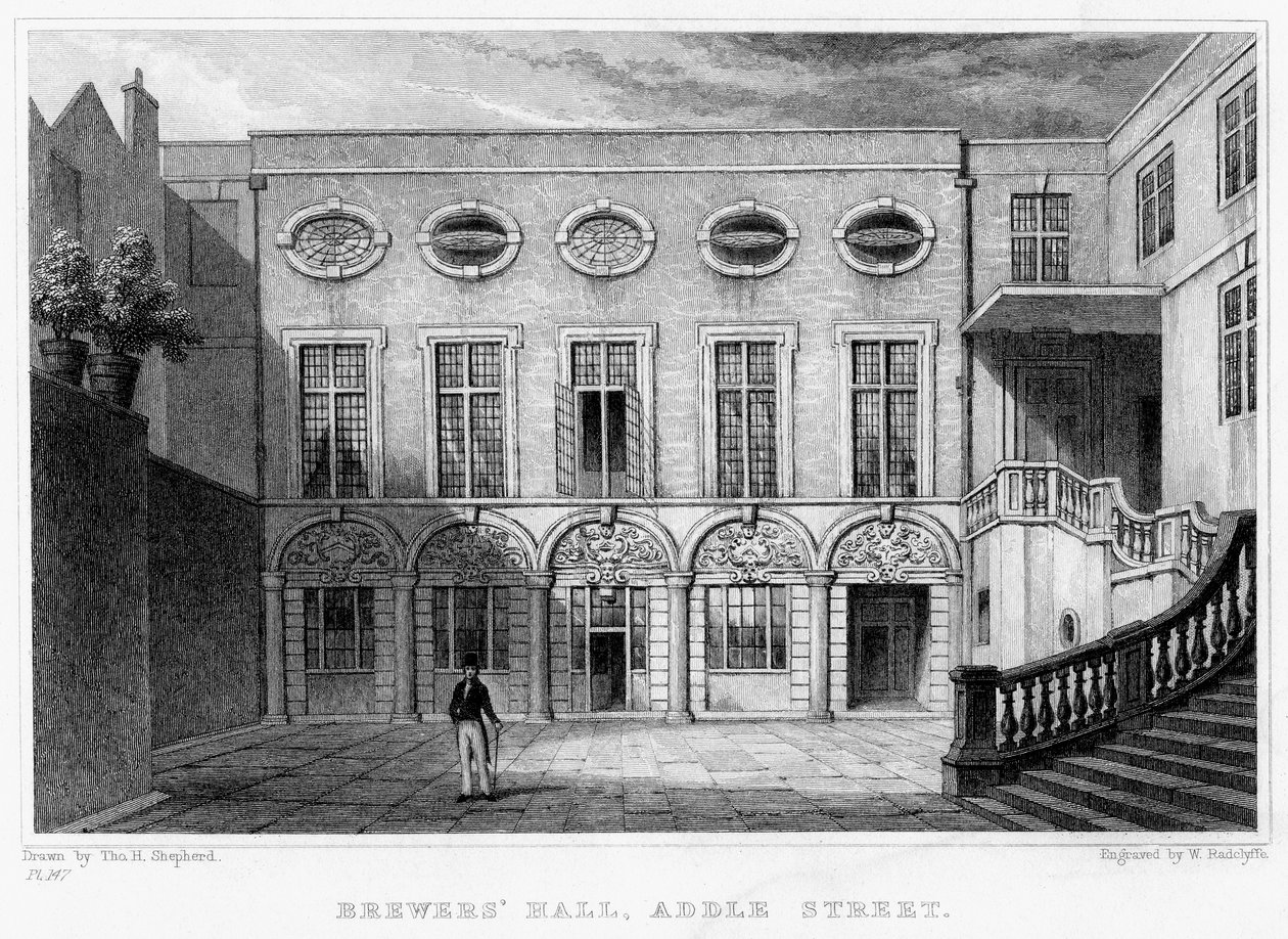 Brewers Hall, Addle Street, City of London, 1831. autorstwa William Radclyffe