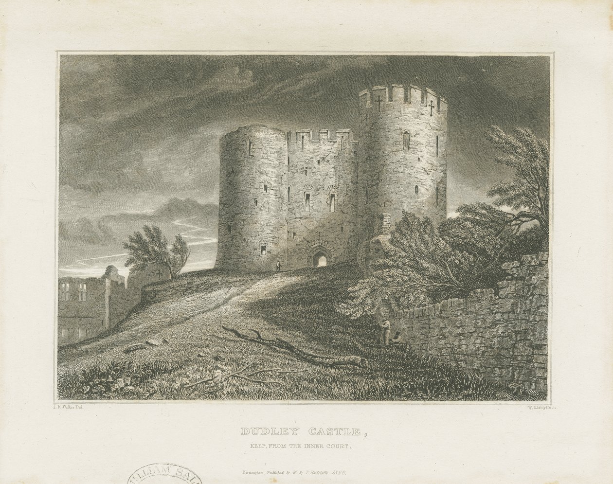Zamek Dudley - Twierdza: grawerowanie, bd [c1828] autorstwa William Radclyffe