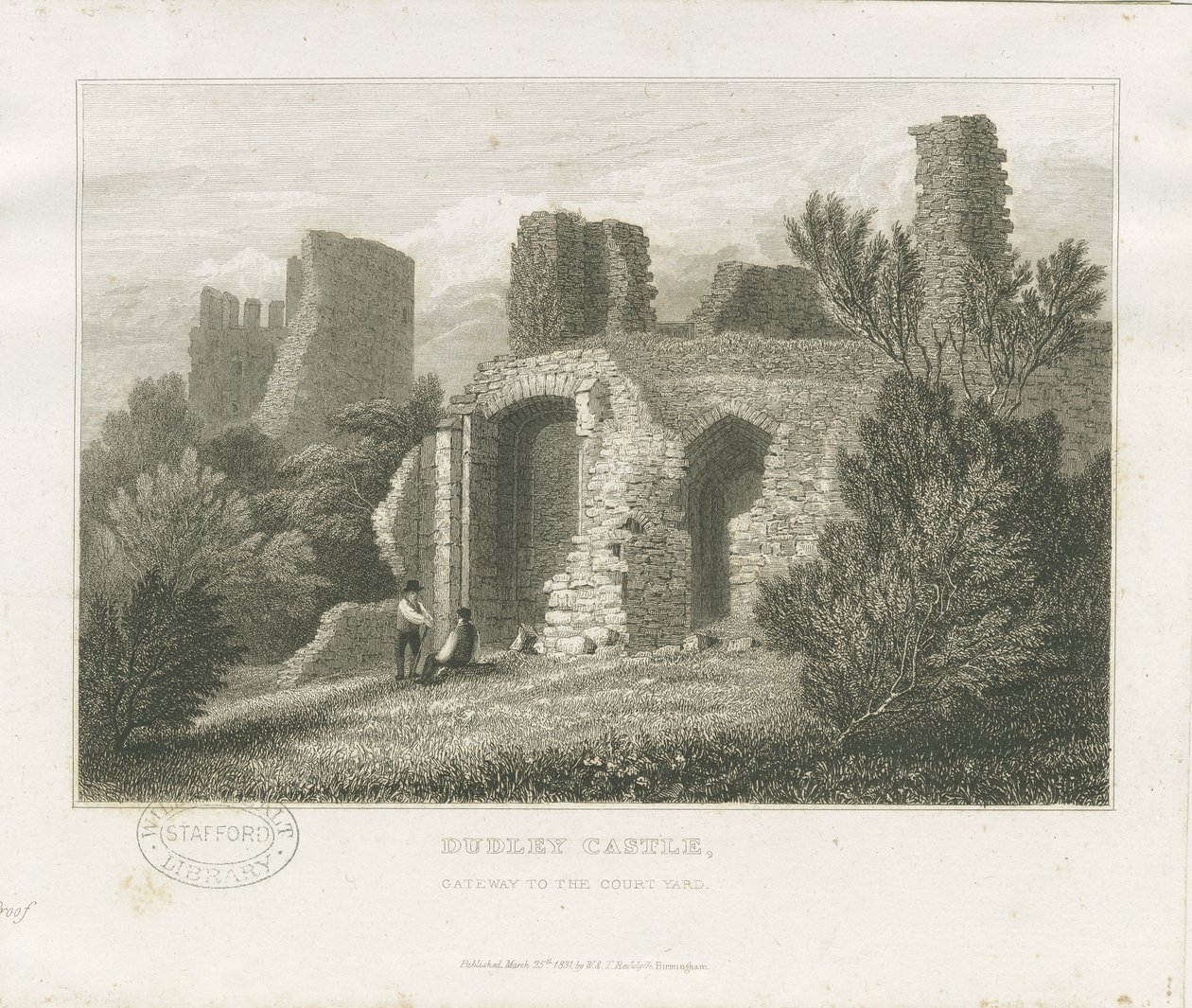 Zamek Dudley - Twierdza: grawerowanie, nd [c1831] (druk) autorstwa William Radclyffe