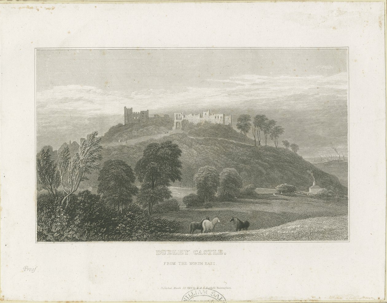 Zamek Dudley: staloryt, bd [c1830] autorstwa William Radclyffe