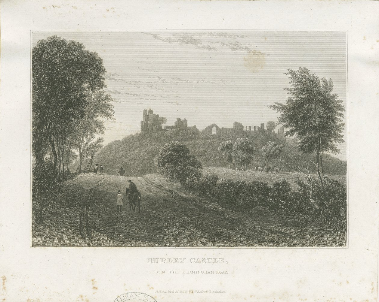 Zamek Dudley: staloryt, bd [c1831] (druk) autorstwa William Radclyffe