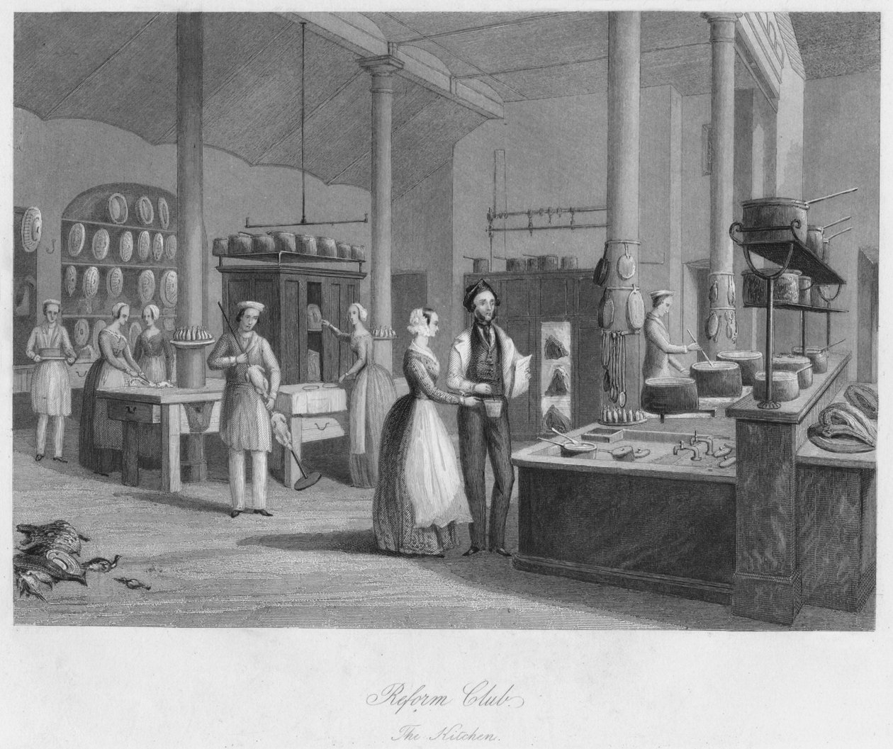 Klub Reform. Kuchnia, ok. 1841 autorstwa William Radclyffe