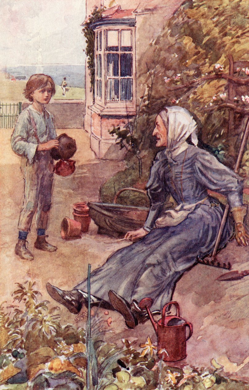 David i jego ciotka, tytuł z „Dawida Copperfielda” Charlesa Dickensa autorstwa William Rainey