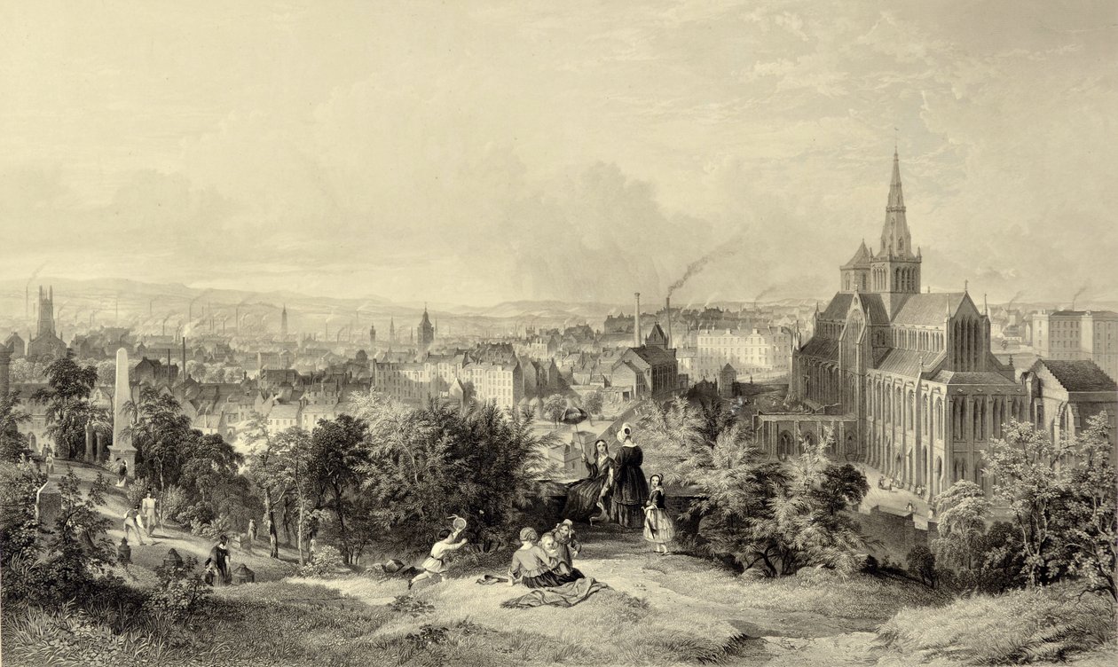 Glasgow z Nekropolii autorstwa William Richardson