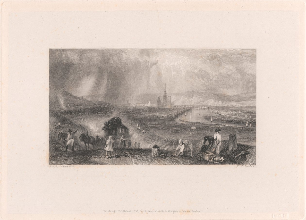 Rouen - Odległy widok autorstwa William Richardson