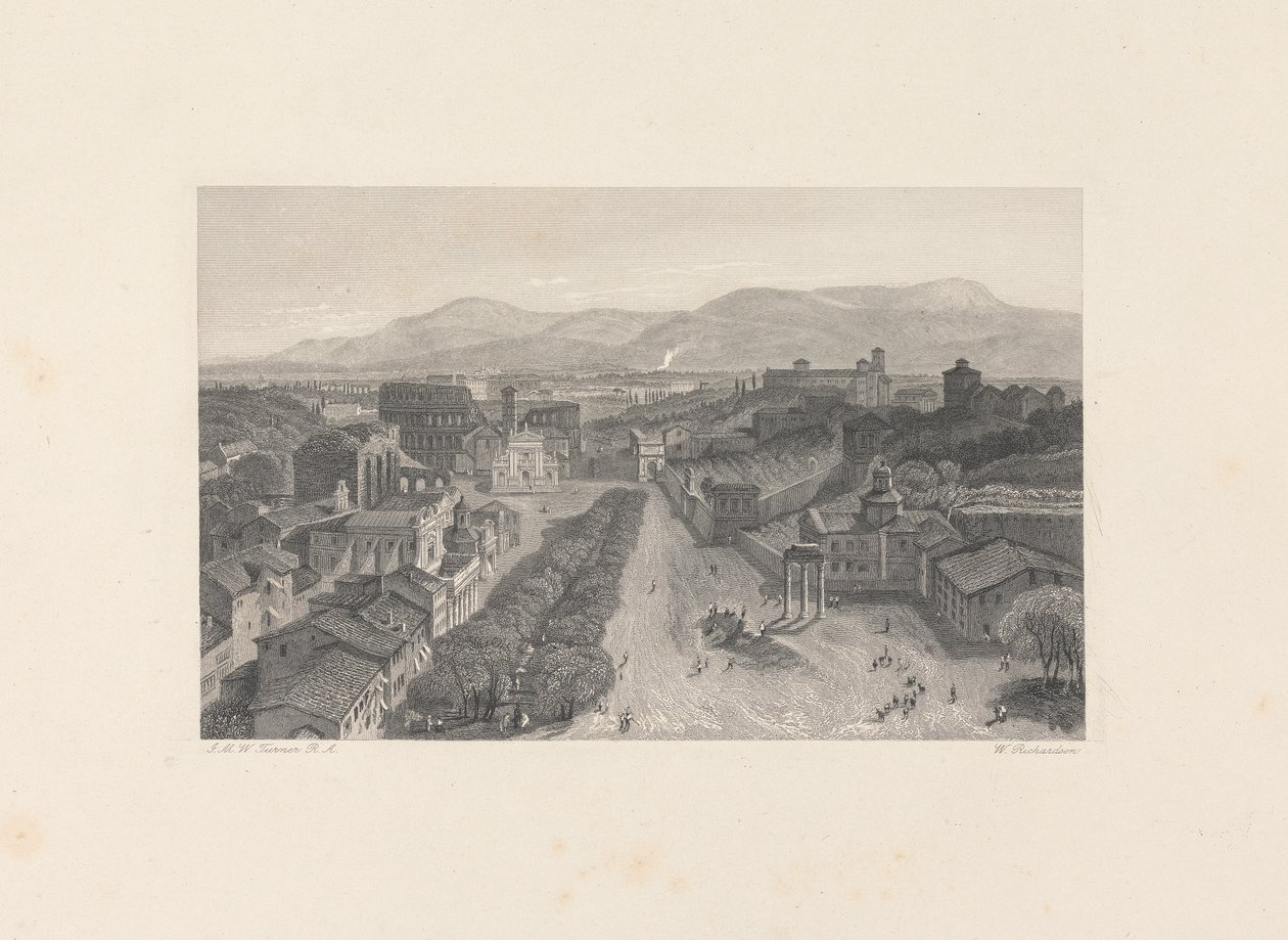 Forum Romanum z Wieży Kapitolu autorstwa William Richardson