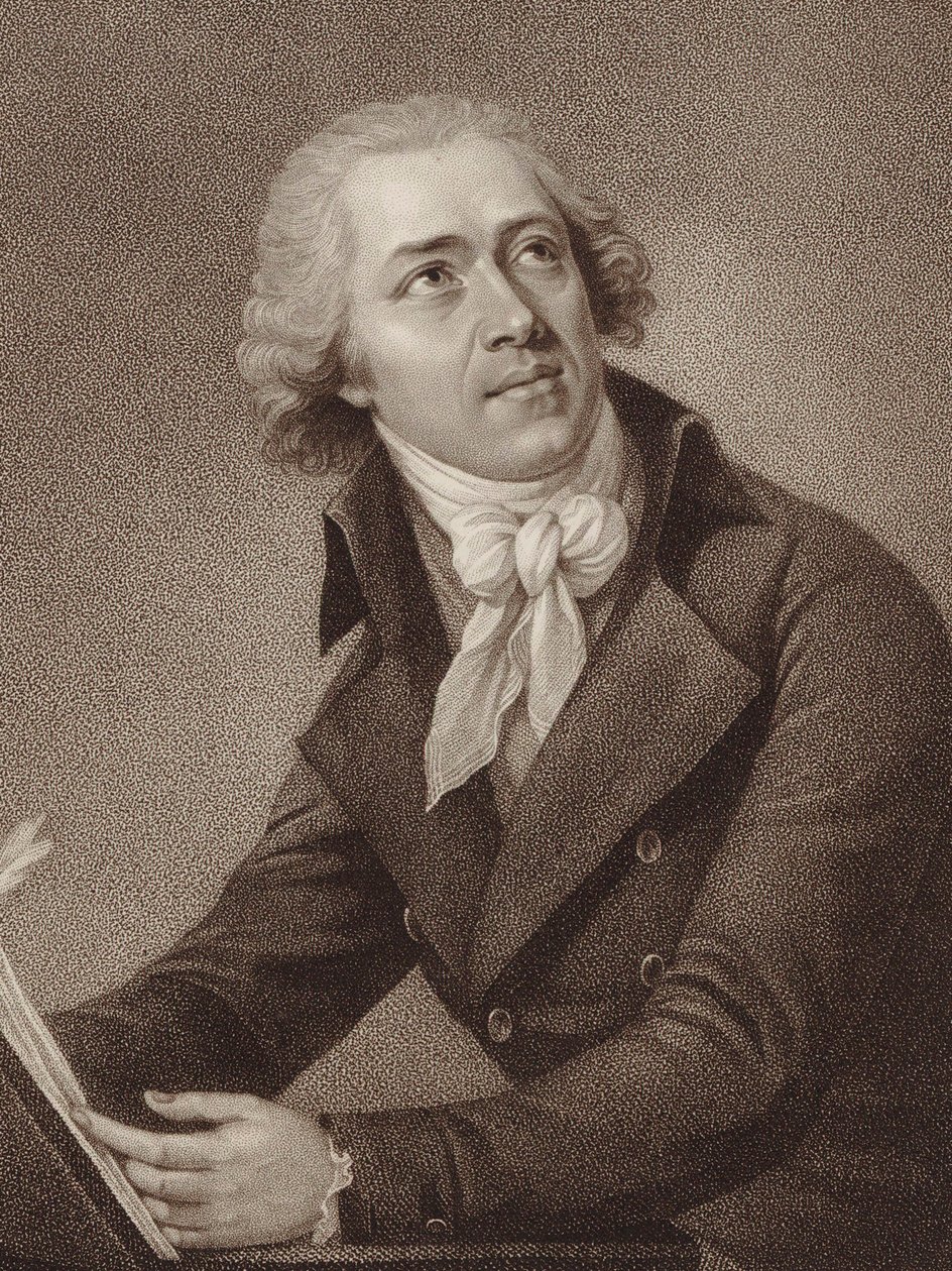 Portret kompozytora Leopolda Kozelucha 1747-1818, 1797. autorstwa William Ridley