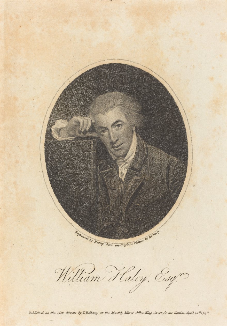 William Hayley, Esq. autorstwa William Ridley after George Romney