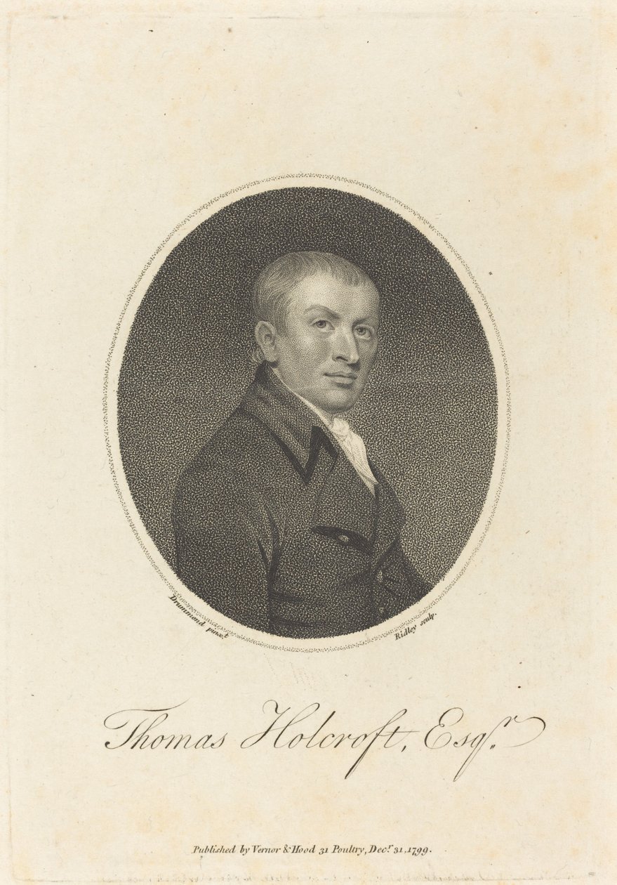 Thomas Holcroft autorstwa William Ridley after Samuel Drummond