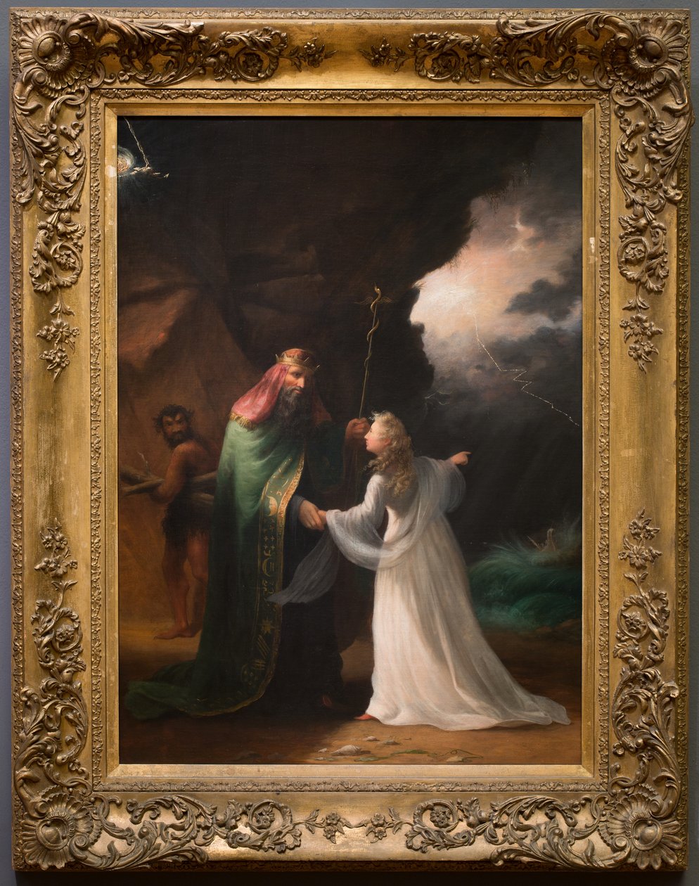 Scena z Burzy, ok. 1850 (olej na płótnie) autorstwa William Rimmer