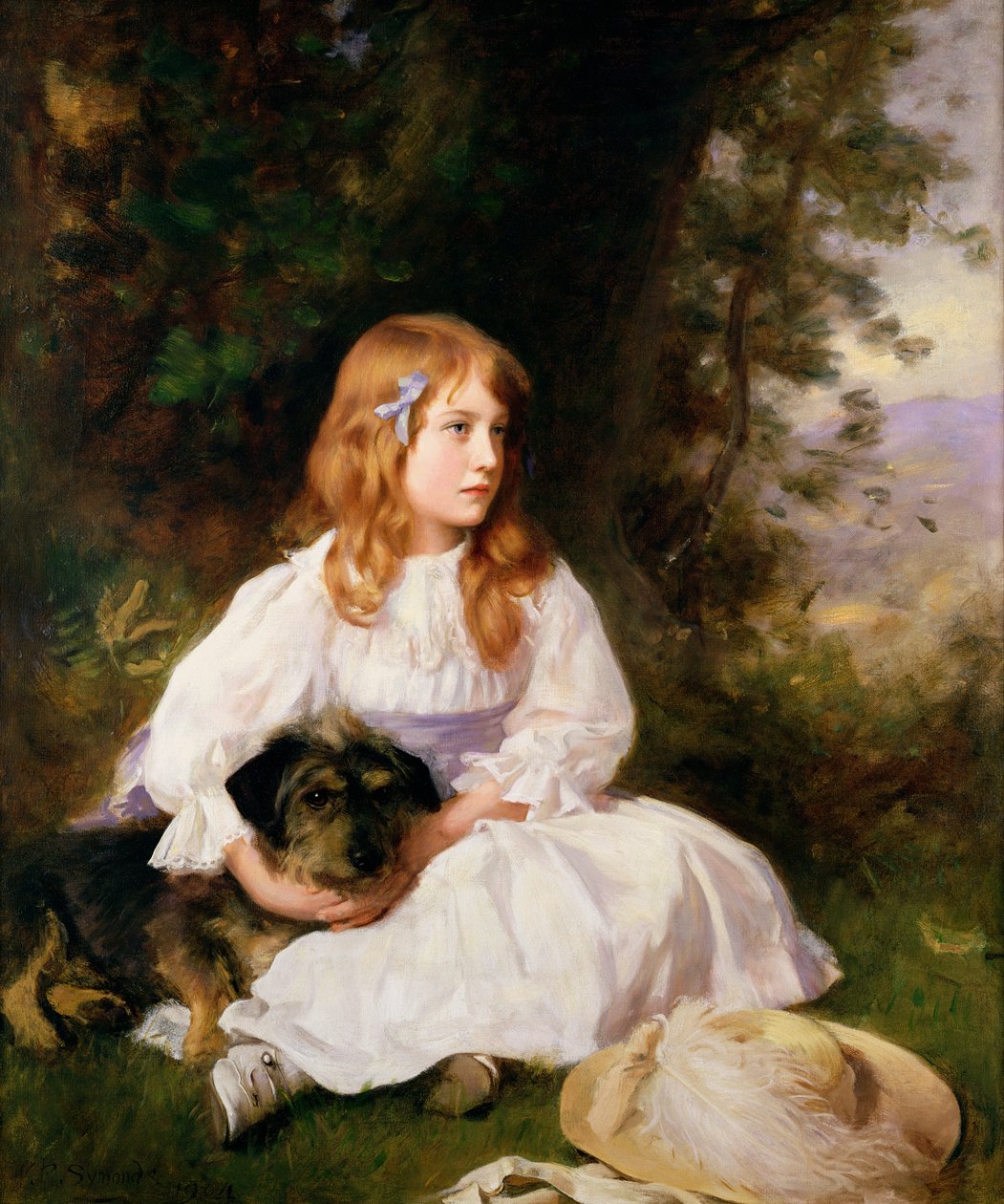 Heather, portret dziewczynki autorstwa William Robert Symonds