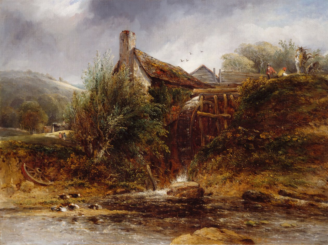 Stary młyn wodny, Północna Walia, 1830-1860. autorstwa William Roberts