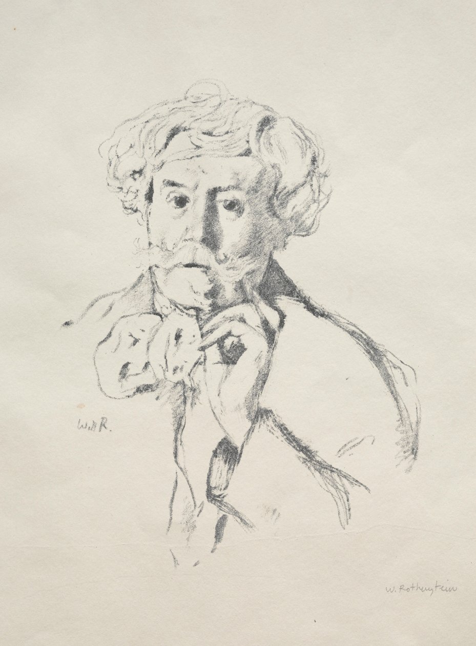 Edmond de Goncourt, 1897. autorstwa William Rothenstein