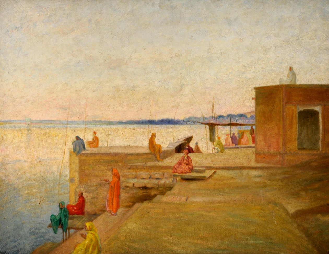 Wieczór w Benares, Indie autorstwa William Rothenstein