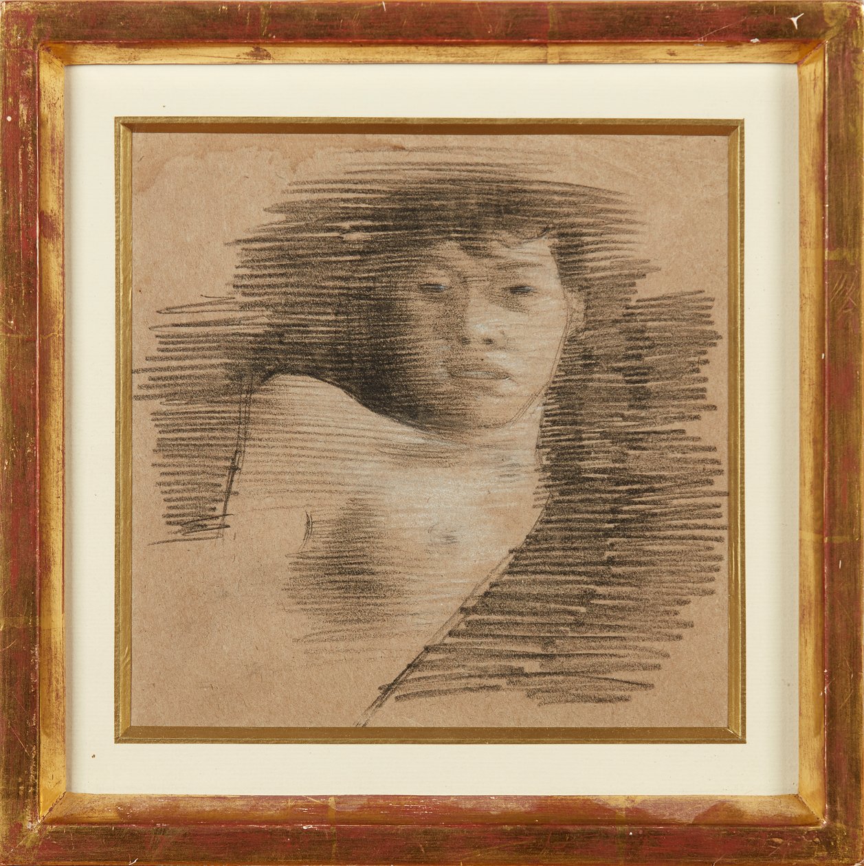 Dziewczyna w Paryżu (kredka i biała kreda) autorstwa William Rothenstein