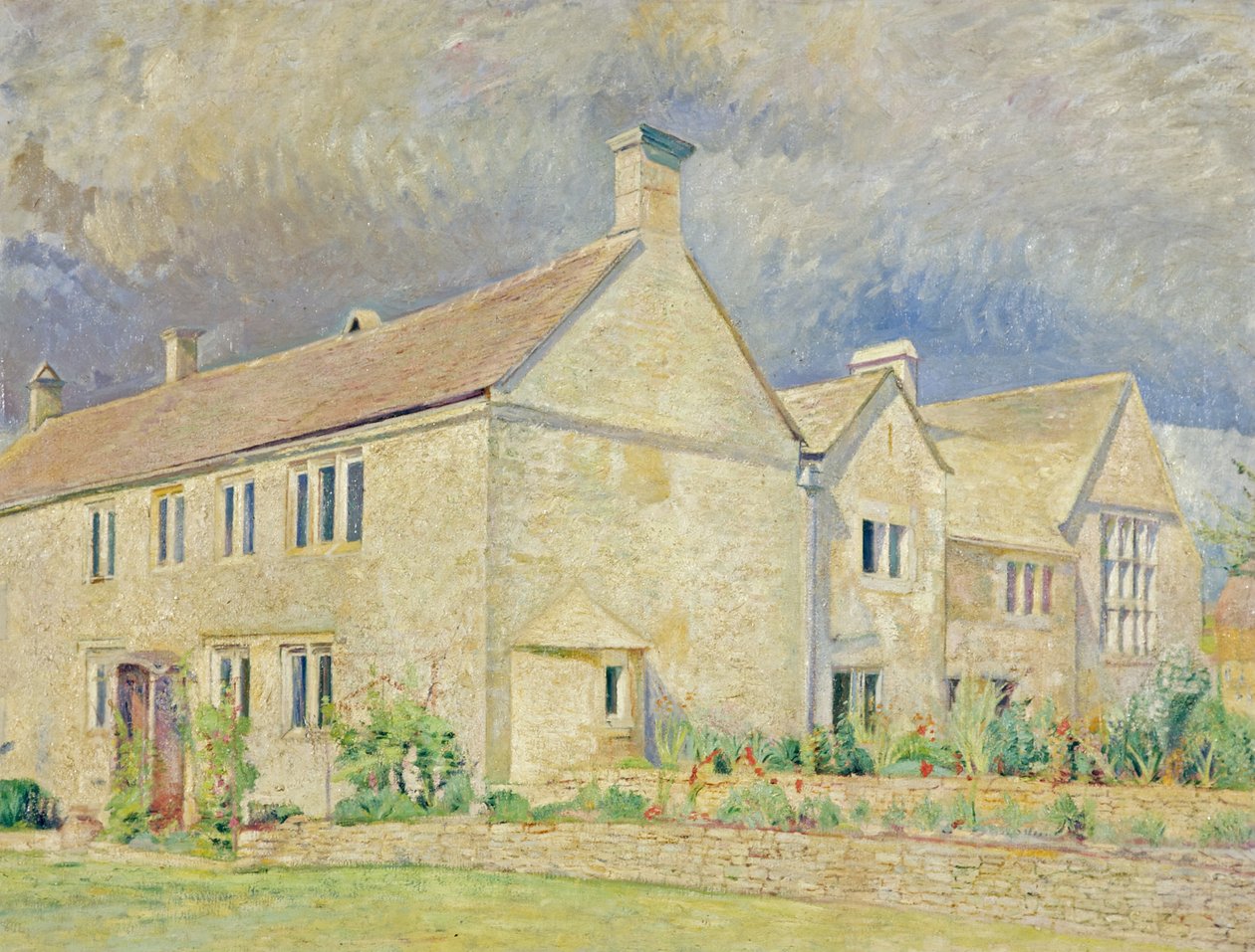 Farma Iles, Far Oakridge, Gloucestershire (olej na płótnie) autorstwa William Rothenstein