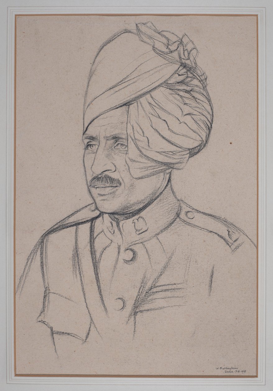 Indyjski kawalerzysta autorstwa William Rothenstein