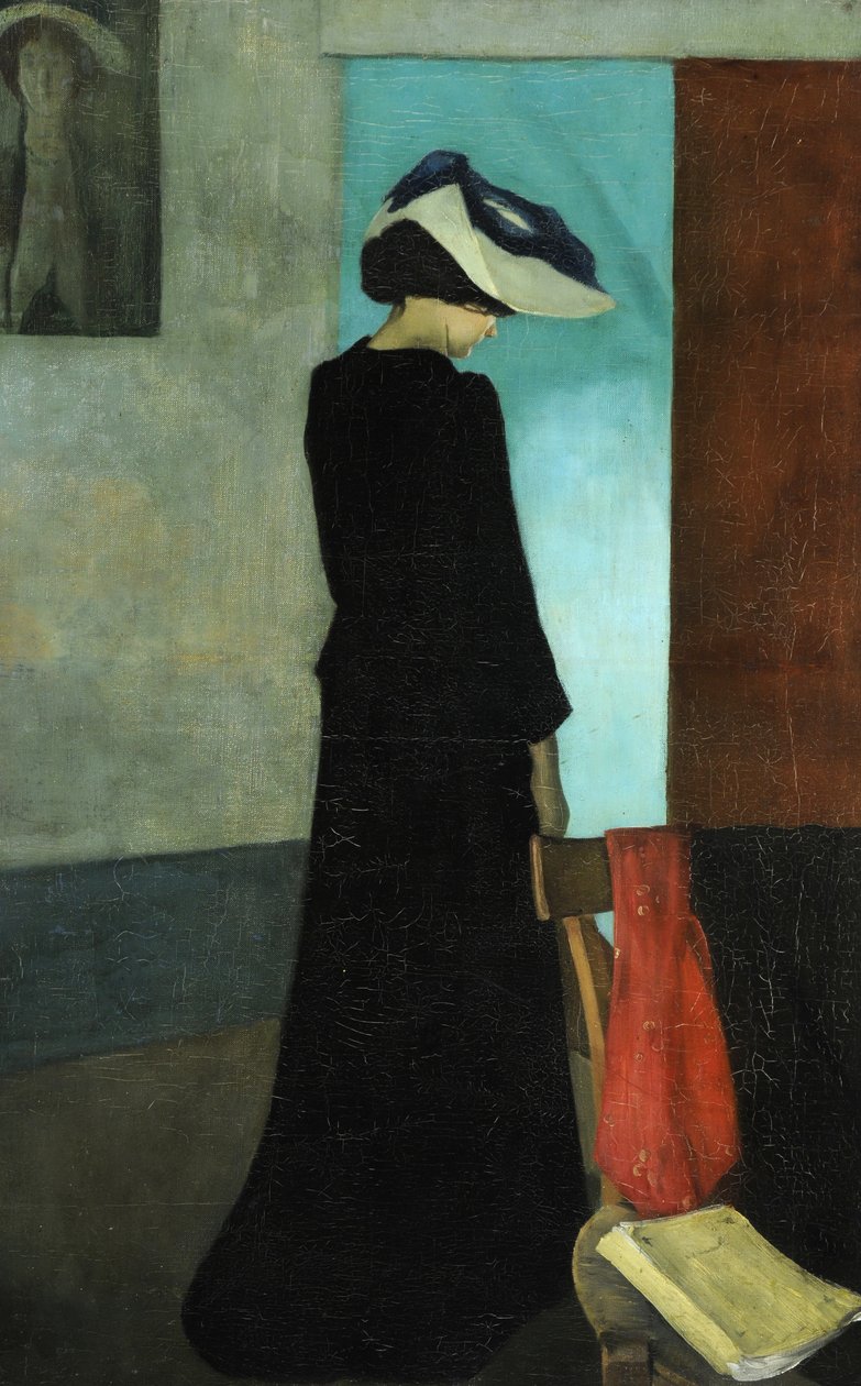 Wnętrze (Dama w kapeluszu) autorstwa William Rothenstein