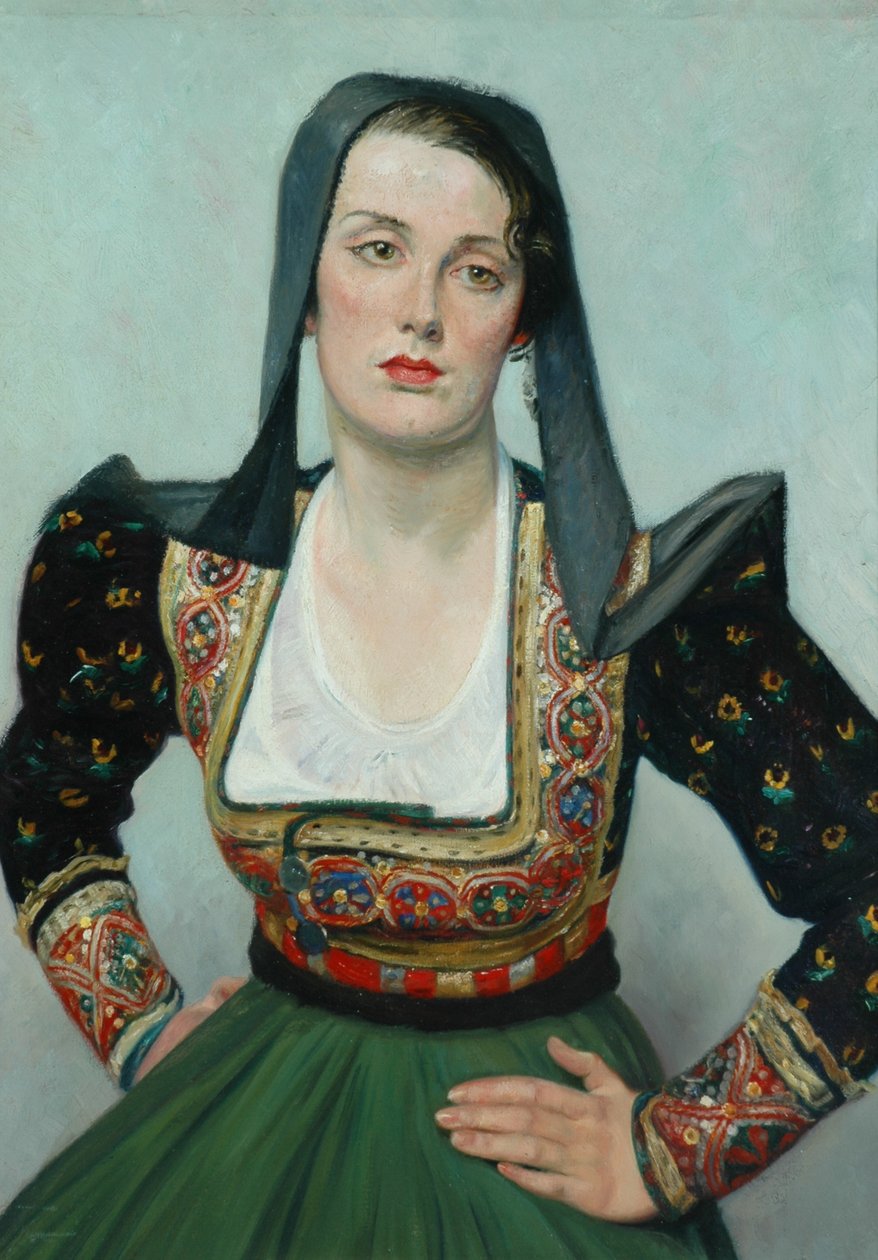 Miss Grant (olej na płótnie) autorstwa William Rothenstein