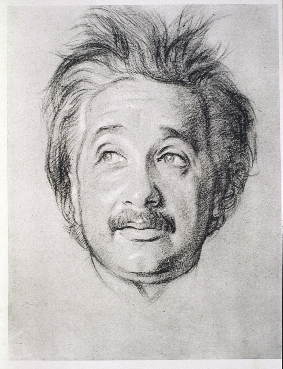 Portret Alberta Einsteina (1879-1955) (lito) autorstwa William Rothenstein