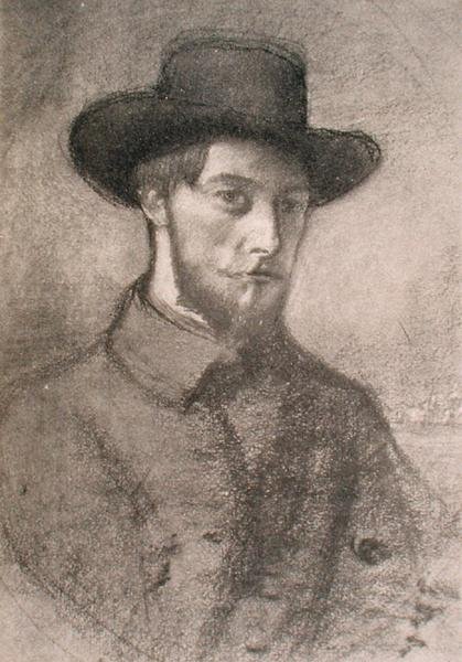 Portret Augusta Jana (1879-1961) (lito) autorstwa William Rothenstein