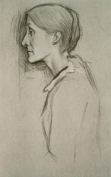 Portret Julii Stephen (1848-95) (lito) autorstwa William Rothenstein