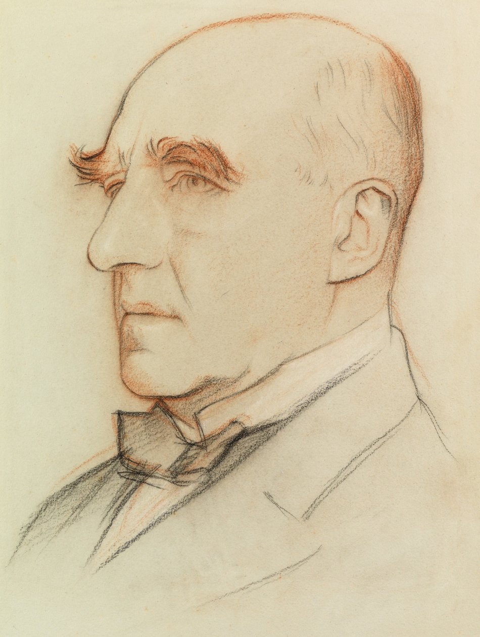 Sir Arthur Pinero, dramaturg (kolorowe kredy) autorstwa William Rothenstein