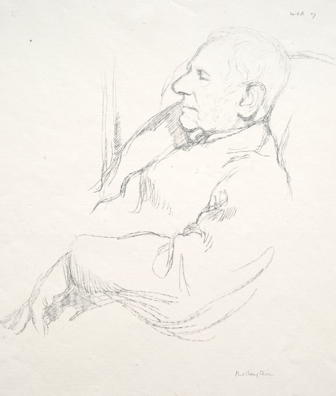 Sir Francis Seymour Haden śpi autorstwa William Rothenstein