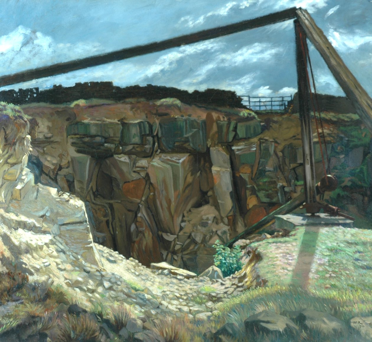 Stary kamieniołom, Hawksworth autorstwa William Rothenstein