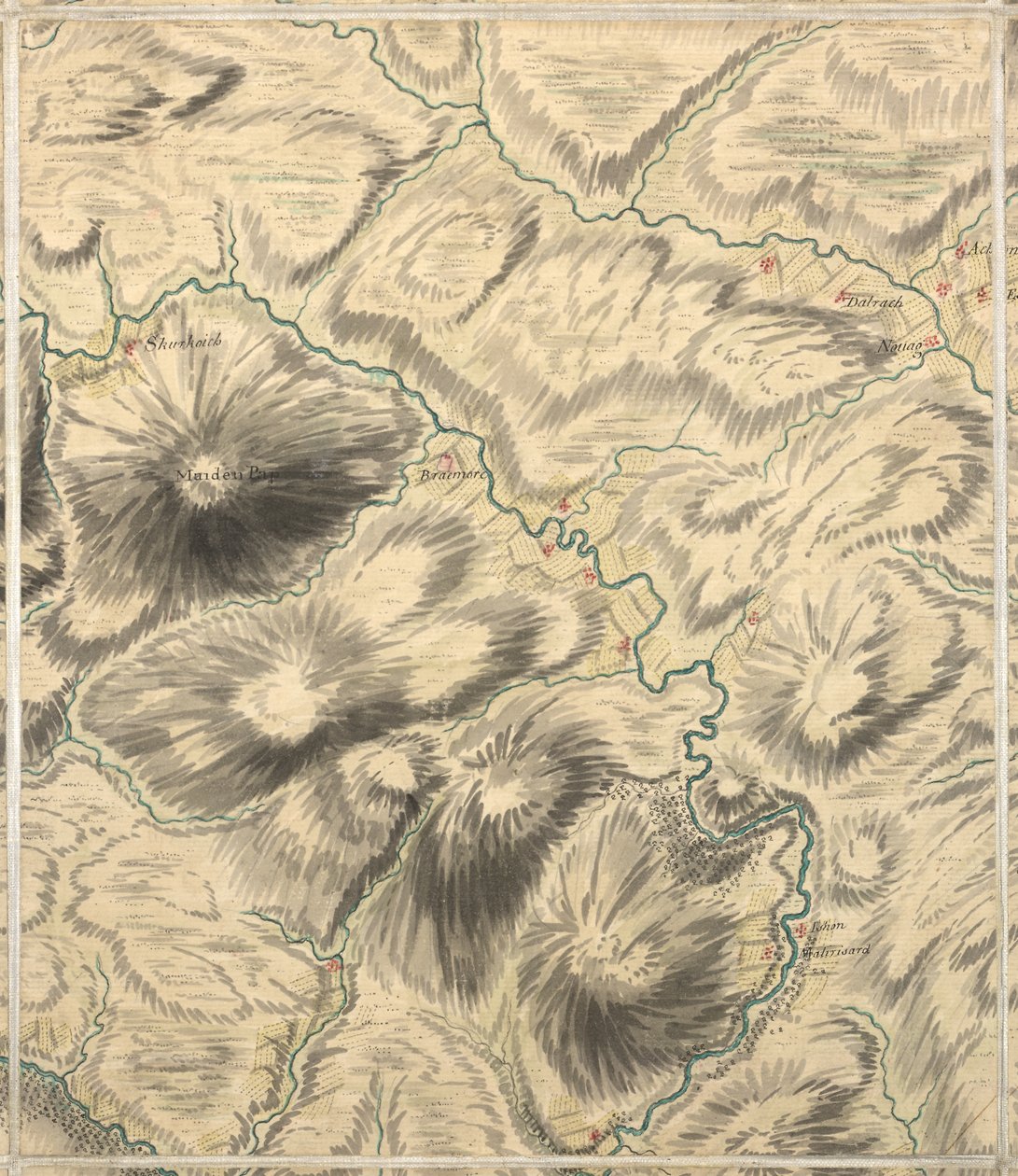 Dalnawhinny, Roy Military Survey of Scotland autorstwa William Roy