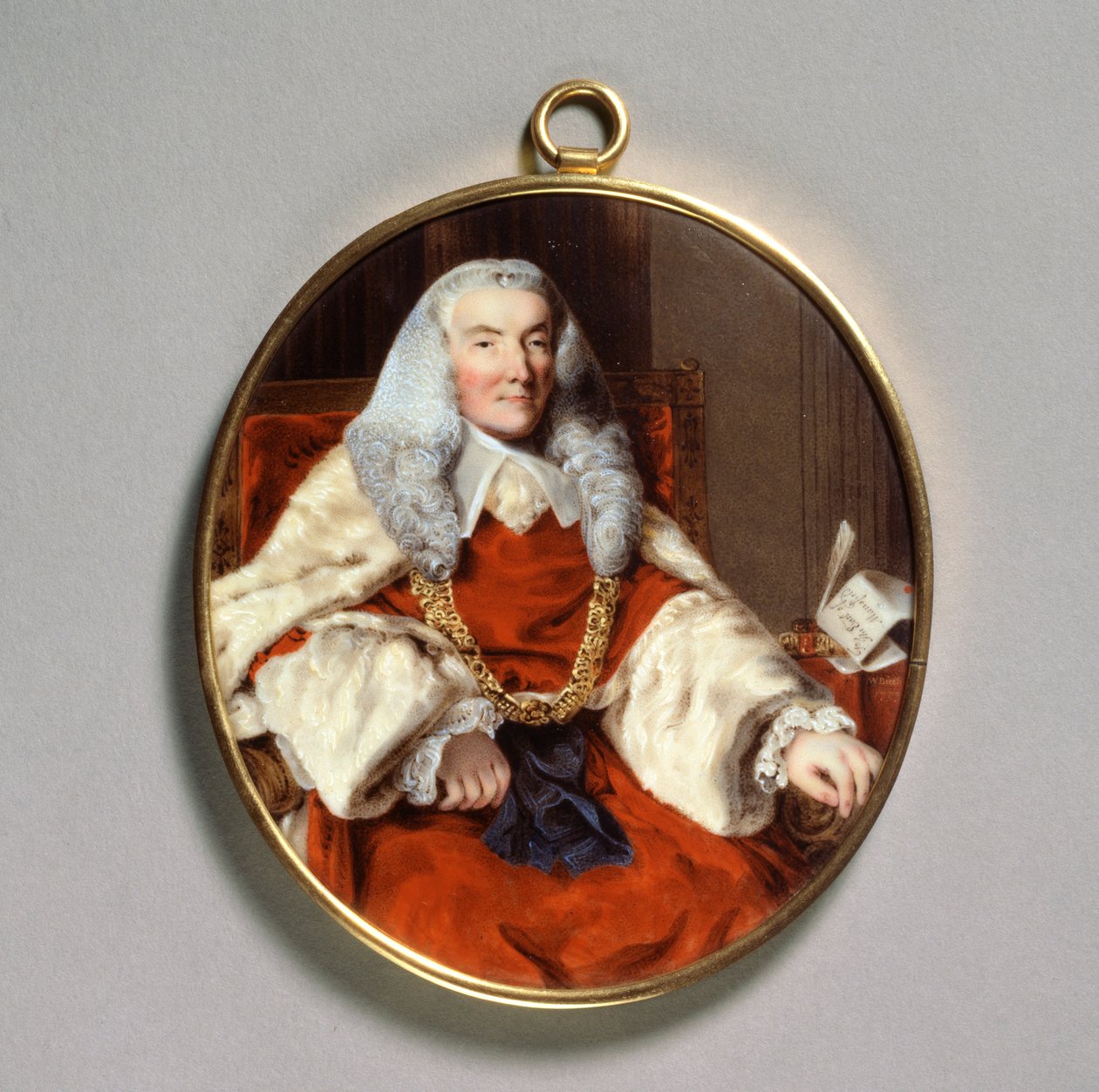 Portret Sir Williama Murraya, 1. hrabiego Mansfield, XVIII wiek autorstwa William Russell Birch