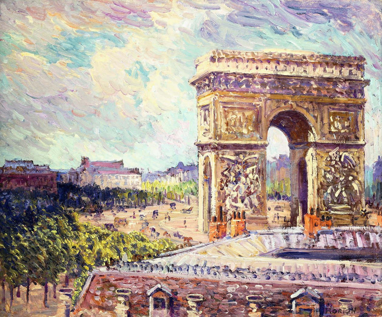 Łuk Triumfalny, c.1912 (olej na pokładzie) autorstwa William Samuel Horton