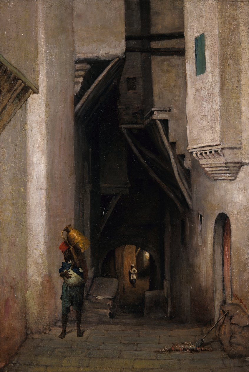 Algierski przewoźnik wodny, po 1874 r. autorstwa William Sartain