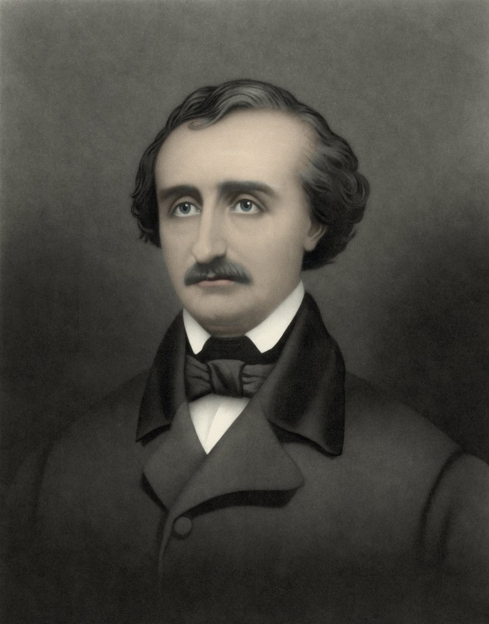 Portret Edgara Allana Poe (1809-1849), amerykańskiego pisarza. autorstwa William Sartain
