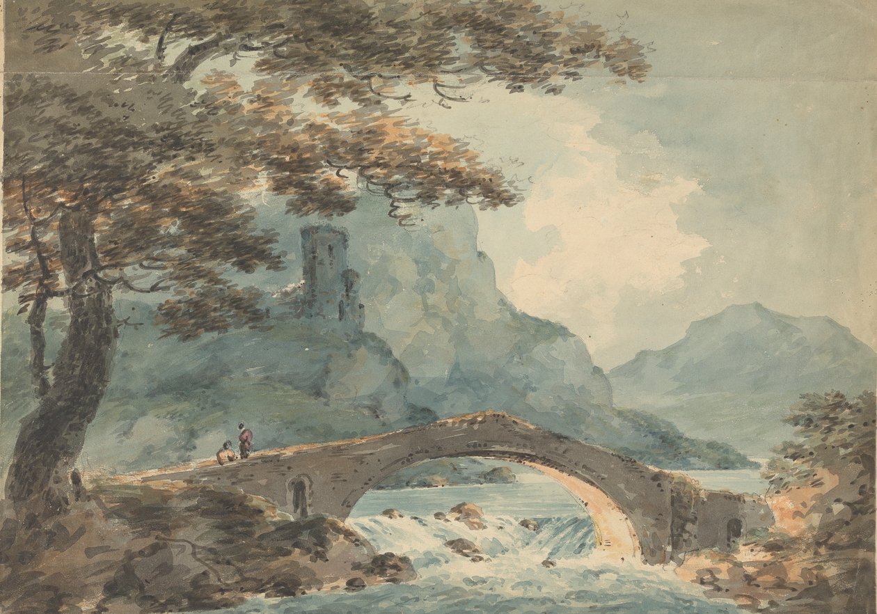 Dois homens em um Bridgepolish autorstwa William Sawrey Gilpin