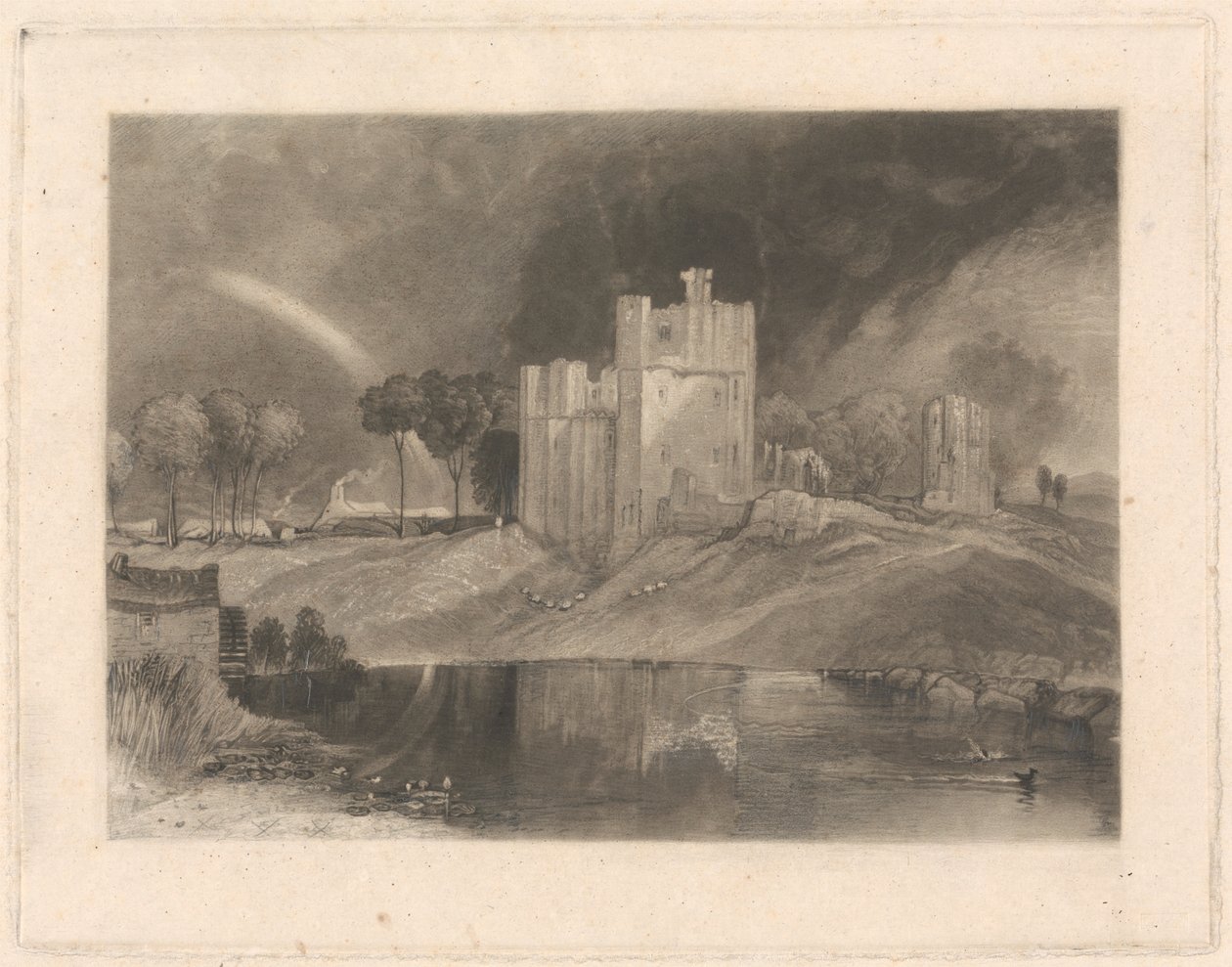Brougham Castle, w pobliżu skrzyżowania rzek Eamont i Lowther autorstwa William Say