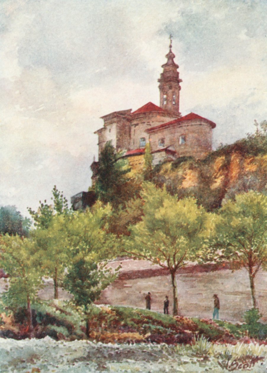 Kościół S Pons, Nicea (kolorowa litografia) autorstwa William Scott