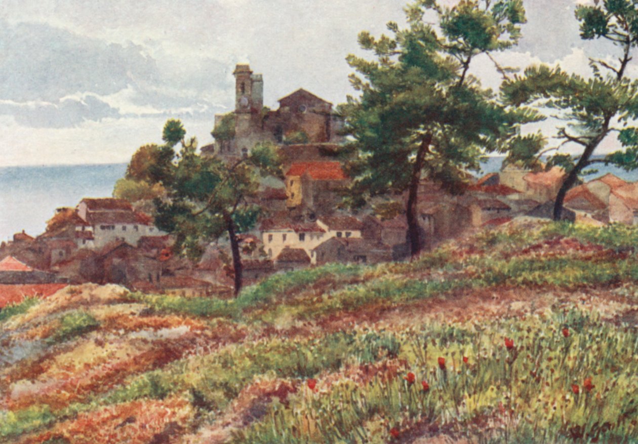 Stare Miasto, Cannes (kolorowa litografia) autorstwa William Scott