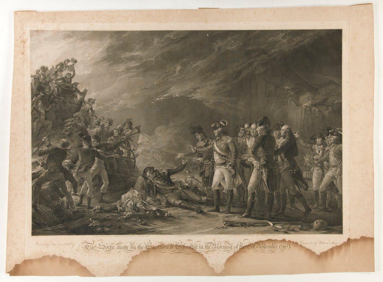 Wyprawa dokonana przez garnizon Gibraltaru rano 27 listopada 1781 r. autorstwa William Sharp