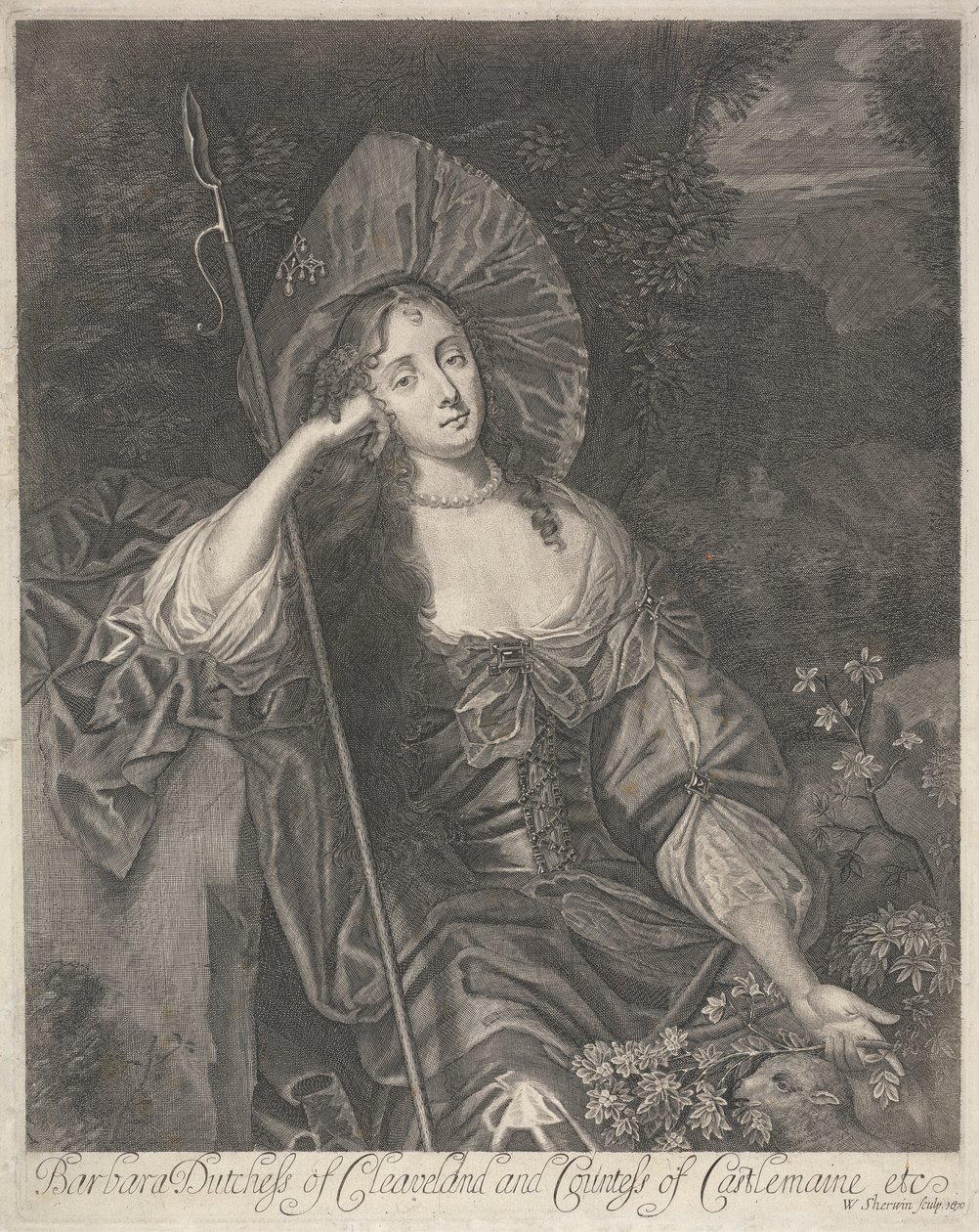 Barbara, księżna Cleaveland jako pasterka autorstwa William Sherwin