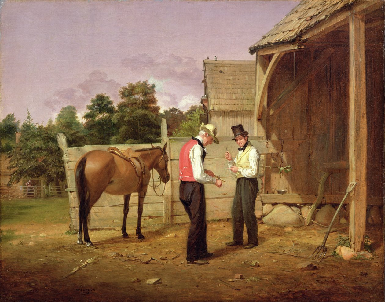 Targowanie się o konia, 1835 autorstwa William Sidney Mount