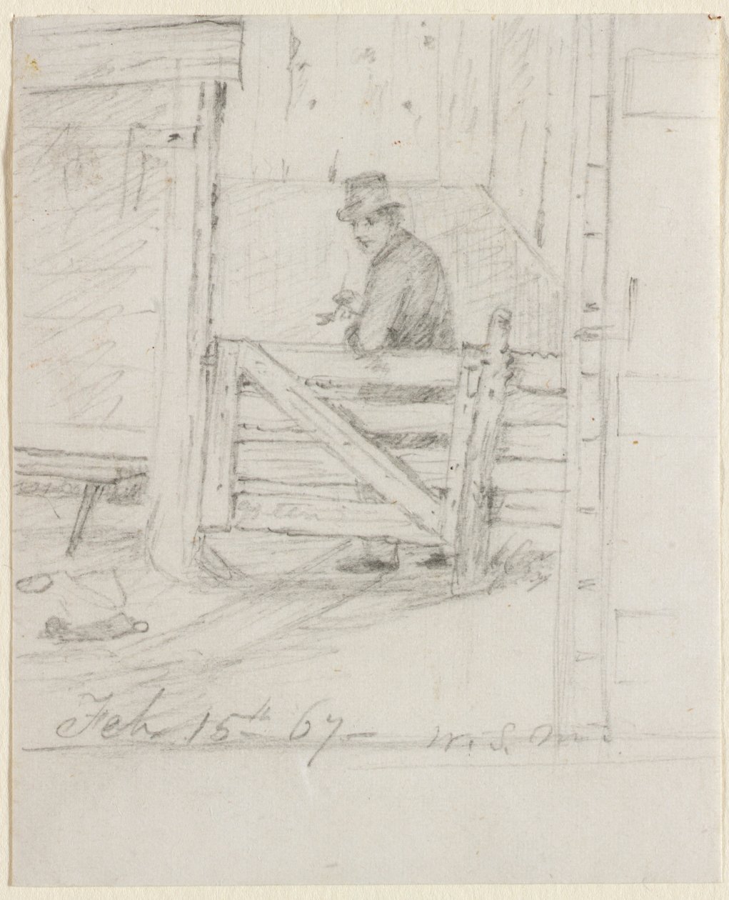 Odpoczynek na płocie, 1867. autorstwa William Sidney Mount