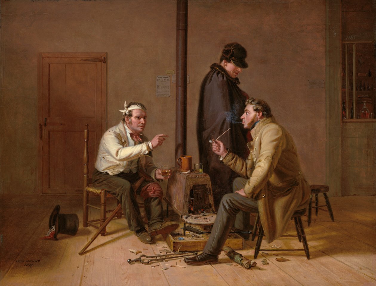 Trudna historia - scena w wiejskiej tawernie autorstwa William Sidney Mount