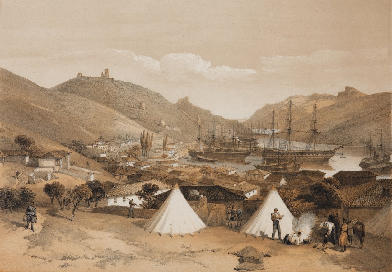 Kominiarka. Widok na morze, 1855 autorstwa William Crimea Simpson