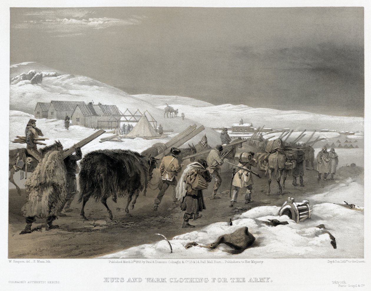 Wojska brytyjskie na drodze do Sewastopola, 1855 autorstwa William Crimea Simpson