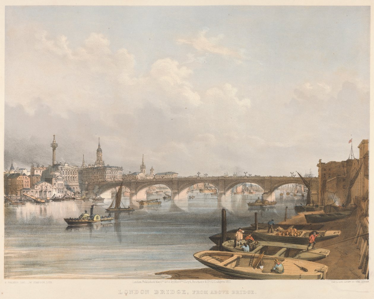 London Bridge z góry Bridge autorstwa William Simpson