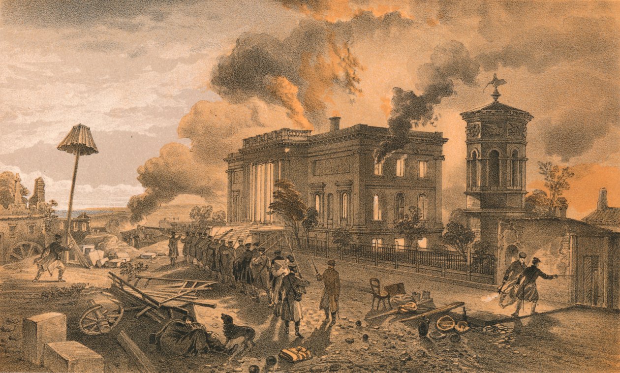 Biblioteka Publiczna i Świątynia Wiatrów, 1856 autorstwa William Crimea Simpson
