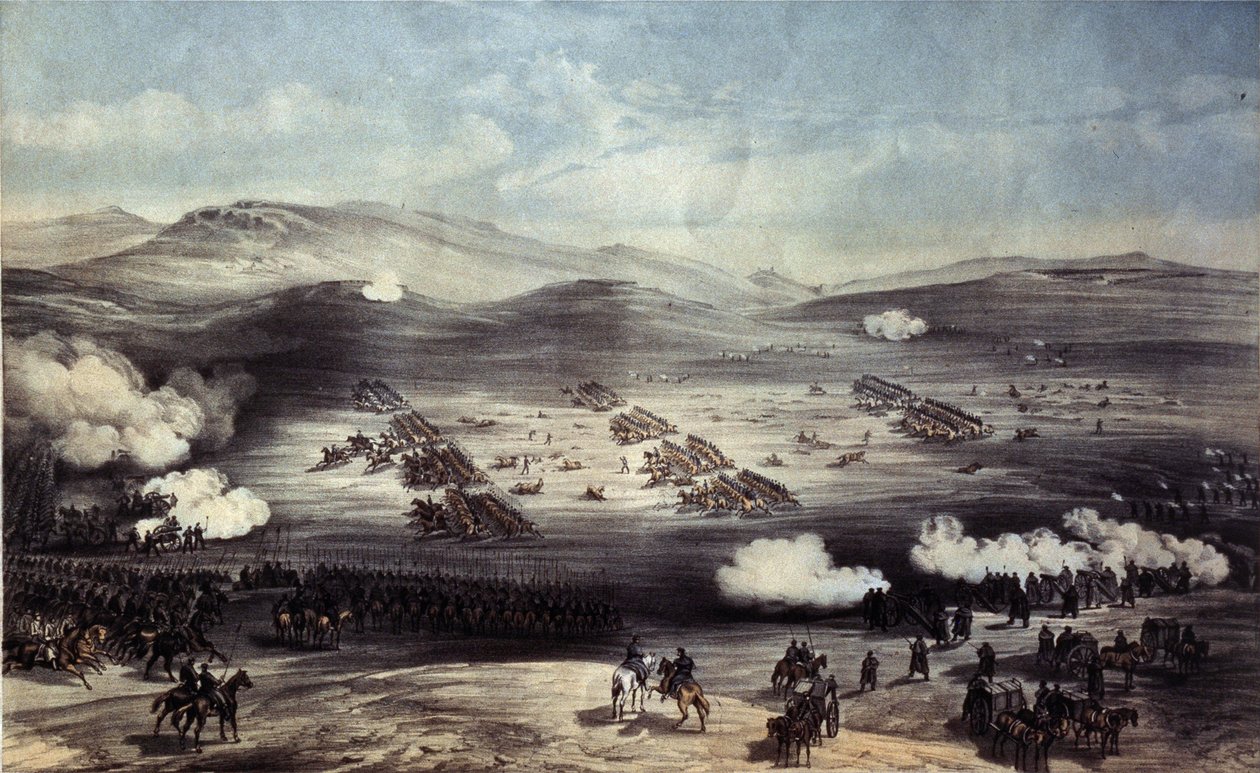 Bitwa pod Kominiarką 25 października 1854 r. Szarża Lekkiej Brygady autorstwa William Crimea Simpson