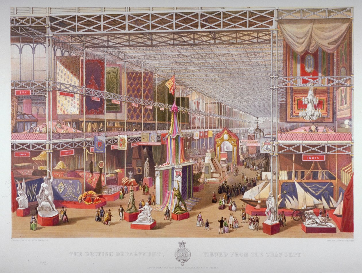 Wielka Wystawa, Hyde Park, Westminster, Londyn, 1851. autorstwa William Simpson